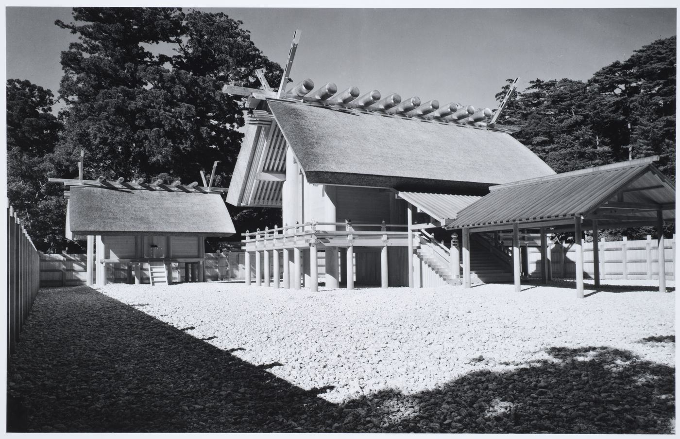 View of the Shoden [Main Sanctuary] and the Saihoden [West Treasure House], Naiku [Inner Shrine], Ise Daijingu (also known as Ise Jingu [Ise Shrine]), Ise-shi, Japan