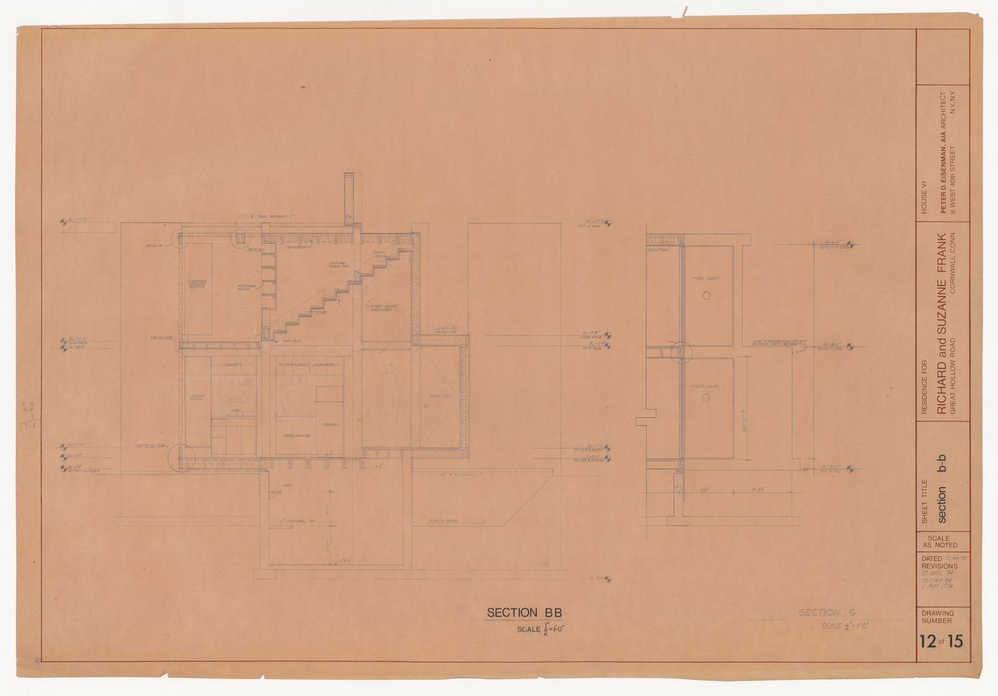 Section for House VI, Cornwall, Connecticut