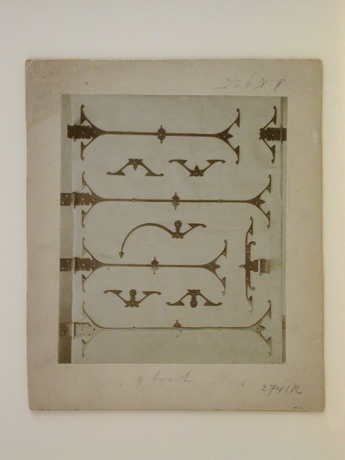 Interior view of iron door hinges, Amsterdam, Netherlands