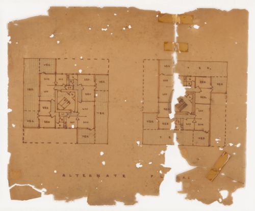 Alternate floor plans for residence for lecturers at Thapar Institute of Engineering and Technology, Patiala, India