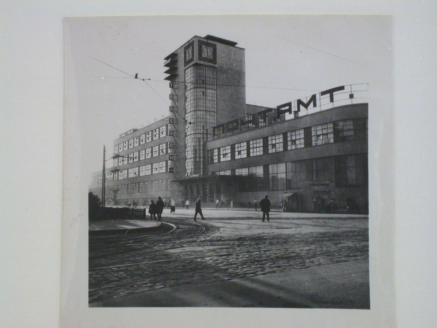 View of the principal façade of the Head Post Office, Kharkov, Soviet Union (now in Ukraine)