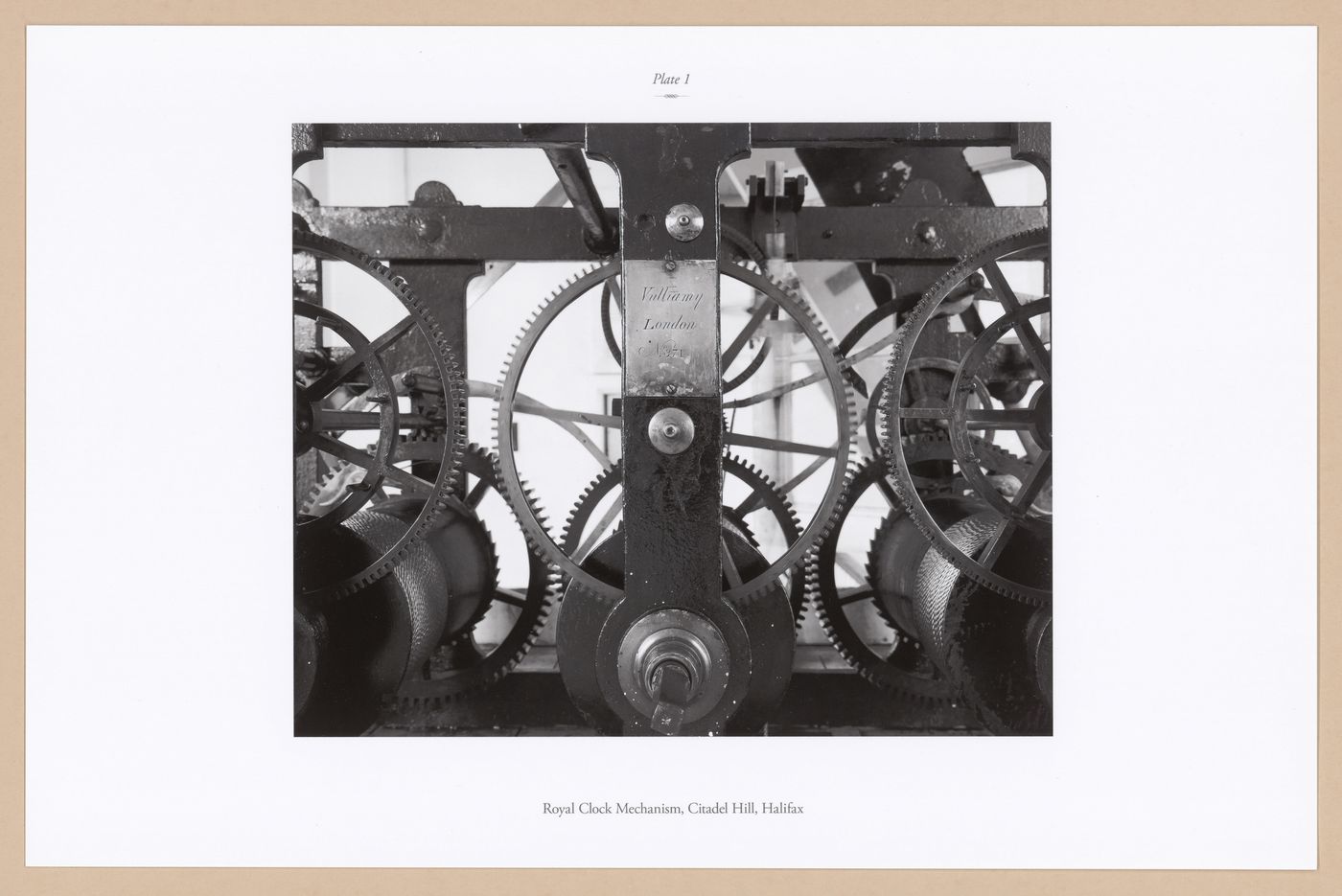 Plate 1: Royal Clock Mechanism, Citadel Hill, Halifax, from the portfolio A Nova Scotia Archive
