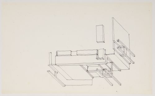 House I, Princeton, New Jersey: Partial axonometric