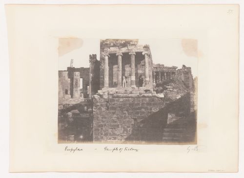 View of the Propylea and the Temple of Victory, Acropolis, Athens, Greece