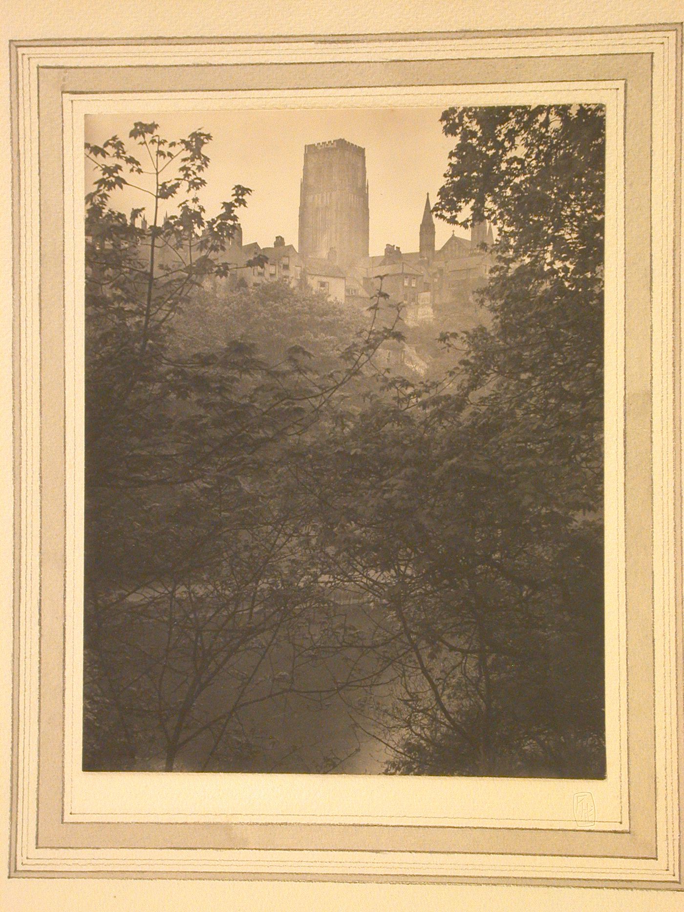 Distant view of Durham Cathedral, Durham, England
