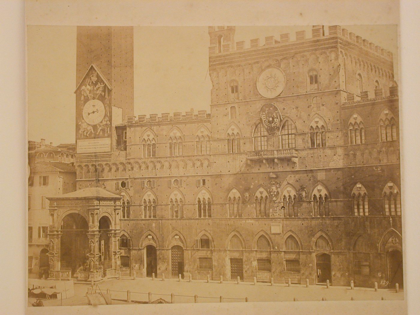 View of the Palazzo Pubblico in Piazza del Campo, Siena, Italy