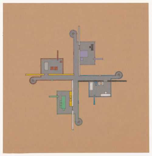 Plan for North East South West House