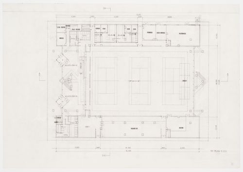 First floor plan, Galaxy Toyama Gymnasium, Imizu, Toyama, Japan