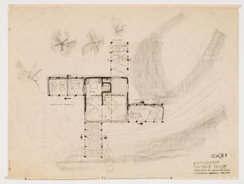Plan of expandable portable house, Hague Hole
