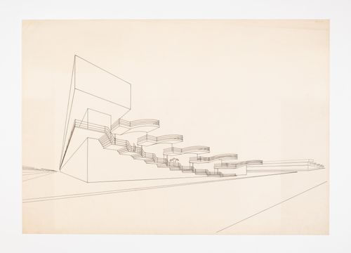 Perspective drawing for Viviendas en el espacio, Buenos Aires, Argentina