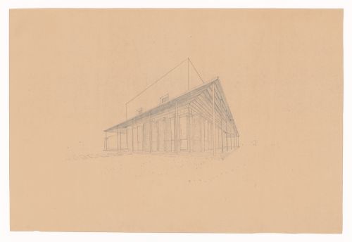 Perspective drawing for Casa en el campo, Partido de General Pueyrredón, Argentina