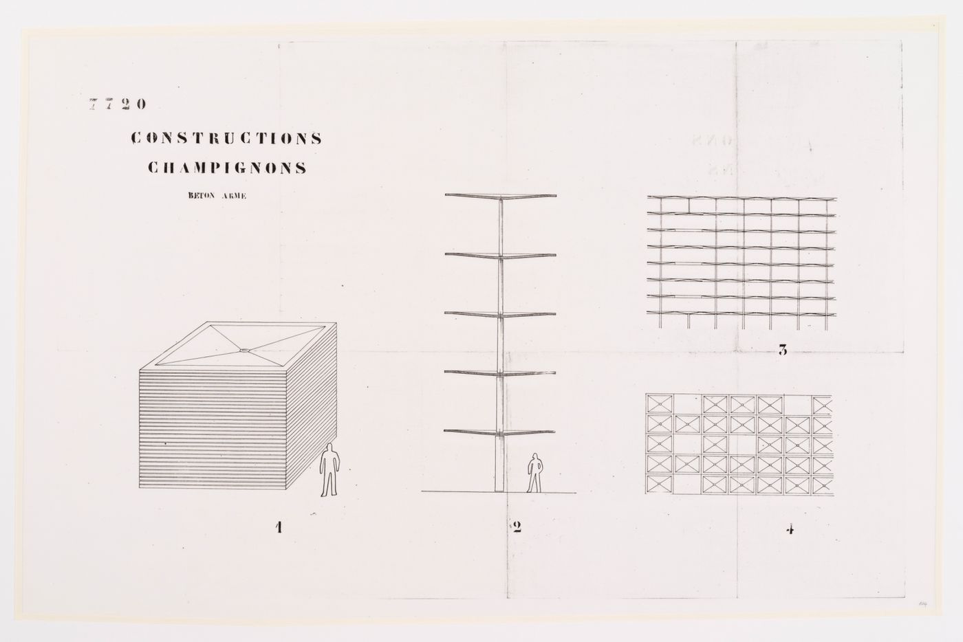 Elevation studies for Mushroom slab constructions