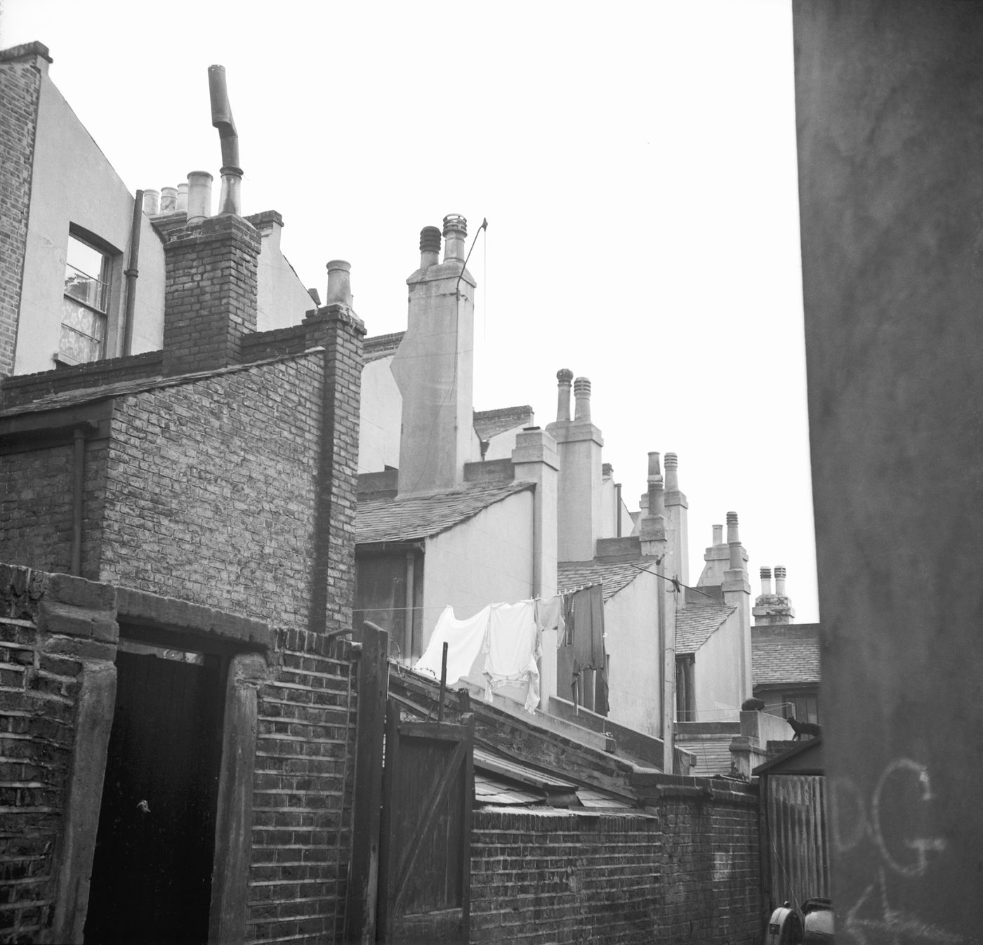 View of backs of houses, from Stirling's personal photos file, Avenham, Preston, Lancashire, England
