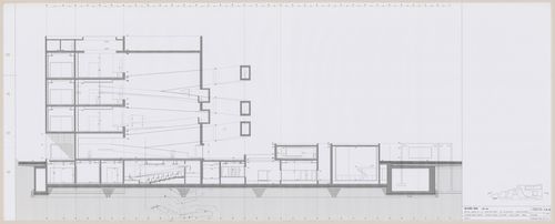 Section with annotations for C. Cultural e Audit. para a Fundação Iberê  Camargo [Iberê  Camargo Foundation Museum], Porto Alegre, Brazil