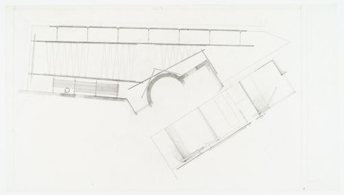 Drawing of the terrace for Casa Insinga, Milan, Italy