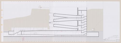 Section with annotations for C. Cultural e Audit. para a Fundação Iberê  Camargo [Iberê  Camargo Foundation Museum], Porto Alegre, Brazil