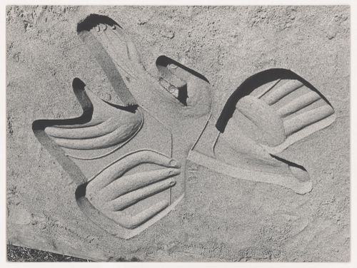 View of a bas-relief of a sign by Le Corbusier, Chandigarh, India