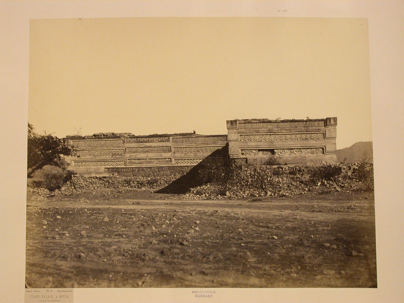View of the western façade of the Palace of the Columns, Mitla, Mexico