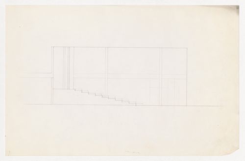 Interior elevation showing stairs for the Metallurgy Building, Illinois Institute of Technology, Chicago