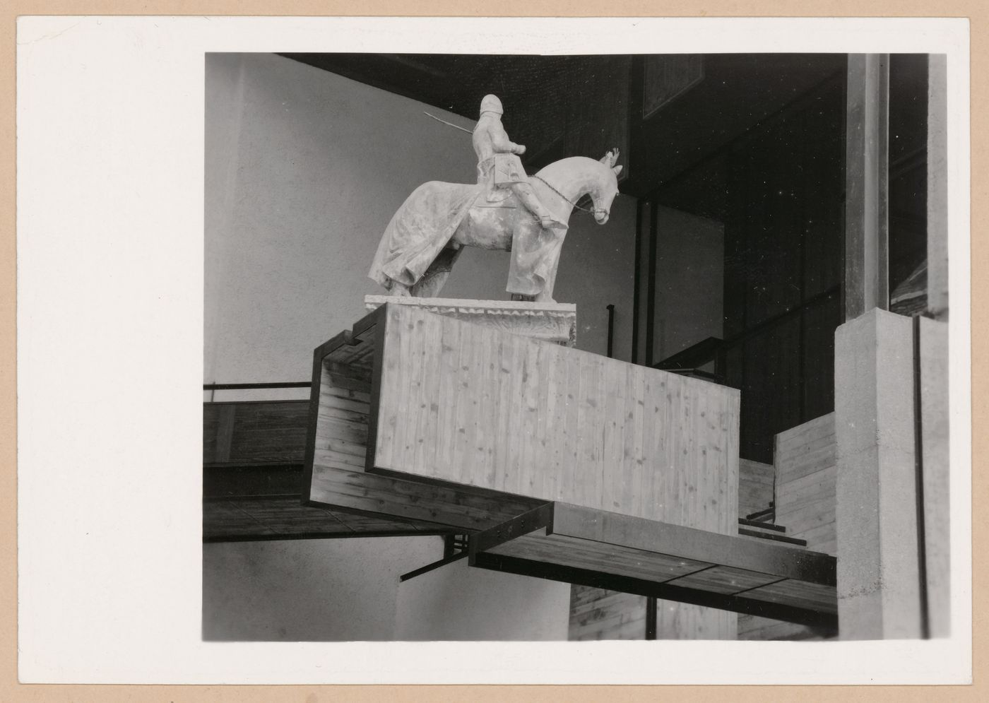 View of the Can Grande della Scala Statue, from the ground floor, Museo di Castelvecchio, Verona, Italy
