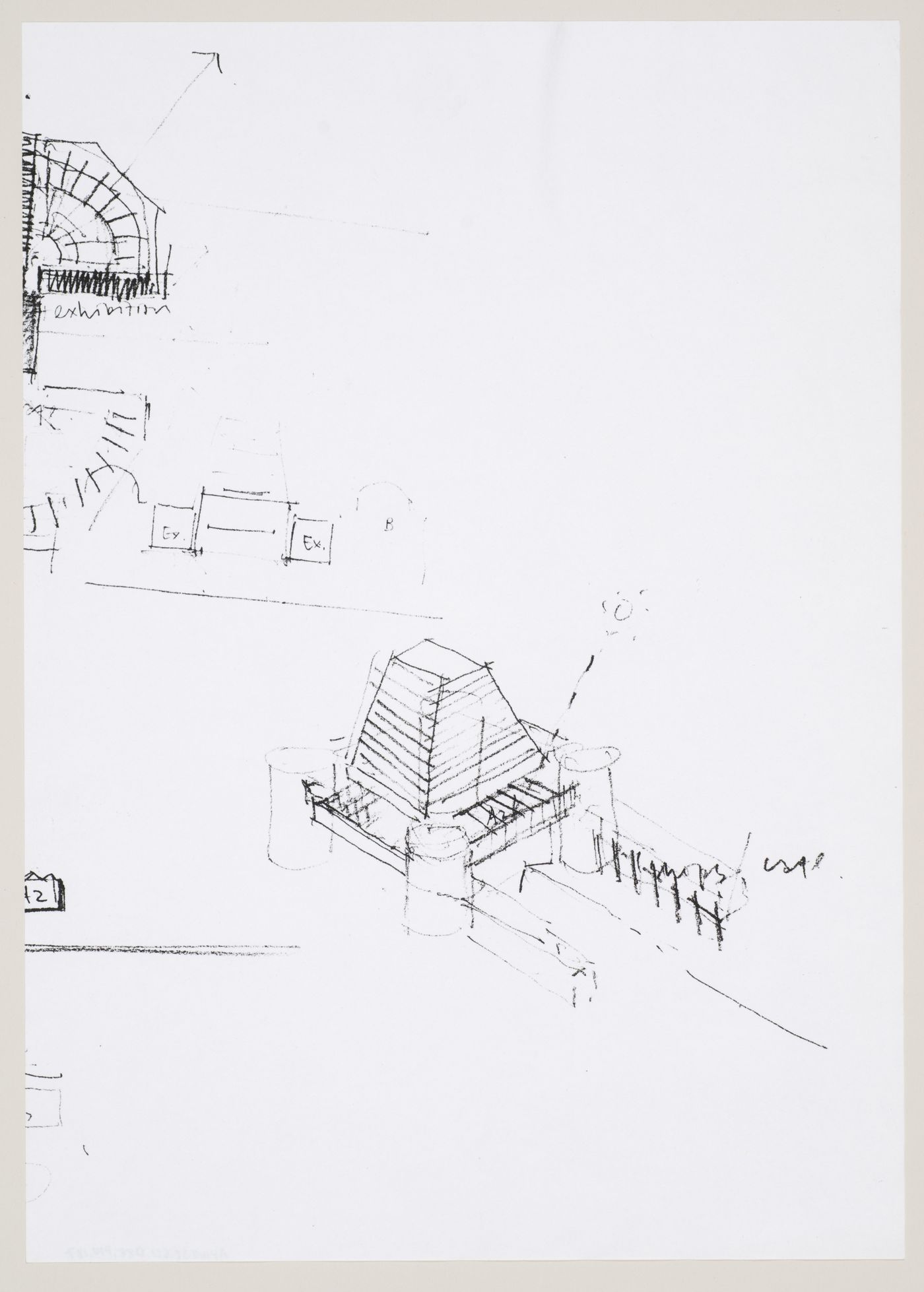 Bibliothèque de France, Paris, France: axonometric and plan