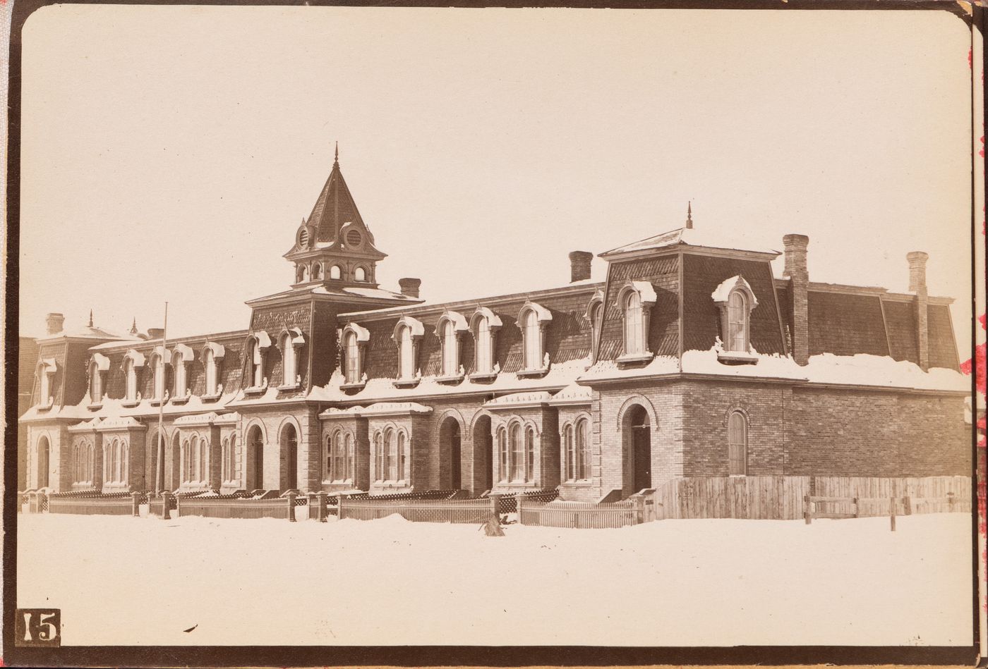 View of the principal façade of O'Brien's Terrace (now demolished), Winnipeg, Manitoba, Canada