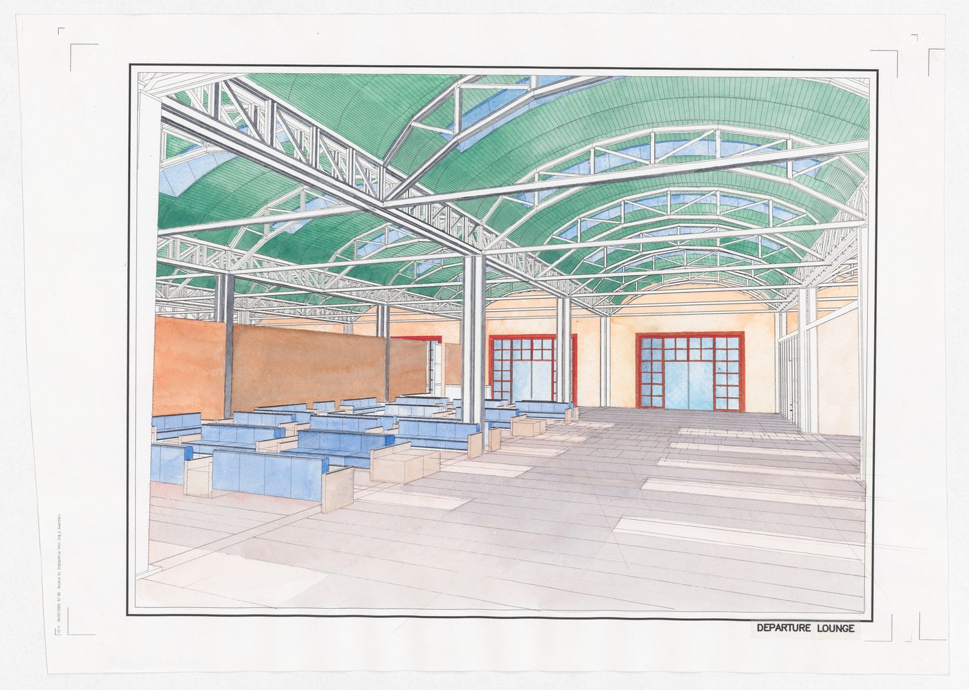 Departure lounge perspective for Kaliningrad International Air-Terminal, Russia