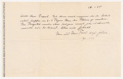 Signed and dated letter