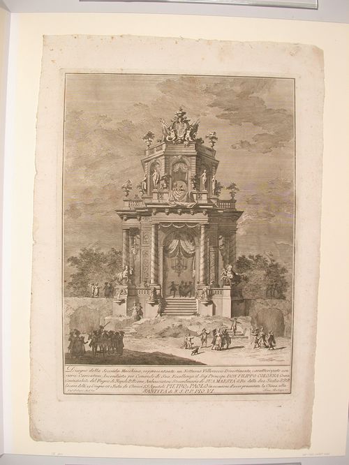 Etching of Palazzi's design for the "seconda macchina" of 1782