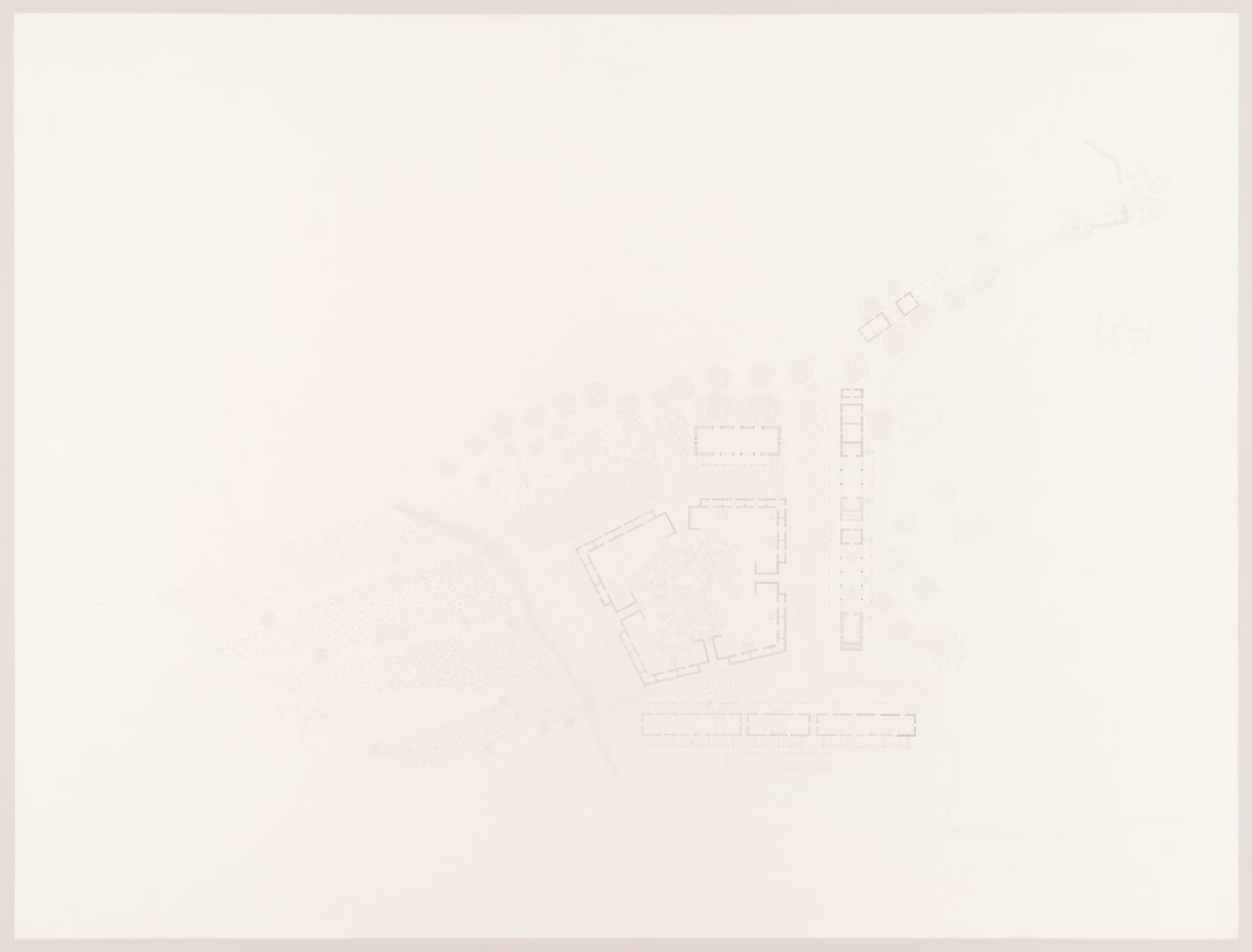 Weavers' Studio : plan showing inhabited spaces, materiality of buildings and rat-trap bond construction technique