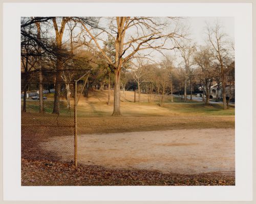 Viewing Olmsted: View of Baseball diamond, Springdale Park, Druid Hills, Atlanta, Georgia, United States