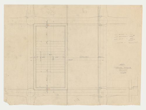 Plan d'un escalier typique, Imprimerie Nationale du Canada, Hull, Québec, Canada