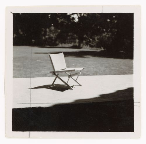 View of a chair possibly designed by Pierre Jeanneret, Chandigarh, India