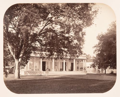 View of the official residence of the Resident of Batavia (now the Gedung Balai Kota Jakarta [Jakarta Town Hall Building]), Batavia (now Jakarta), Dutch East Indies (now Indonesia)