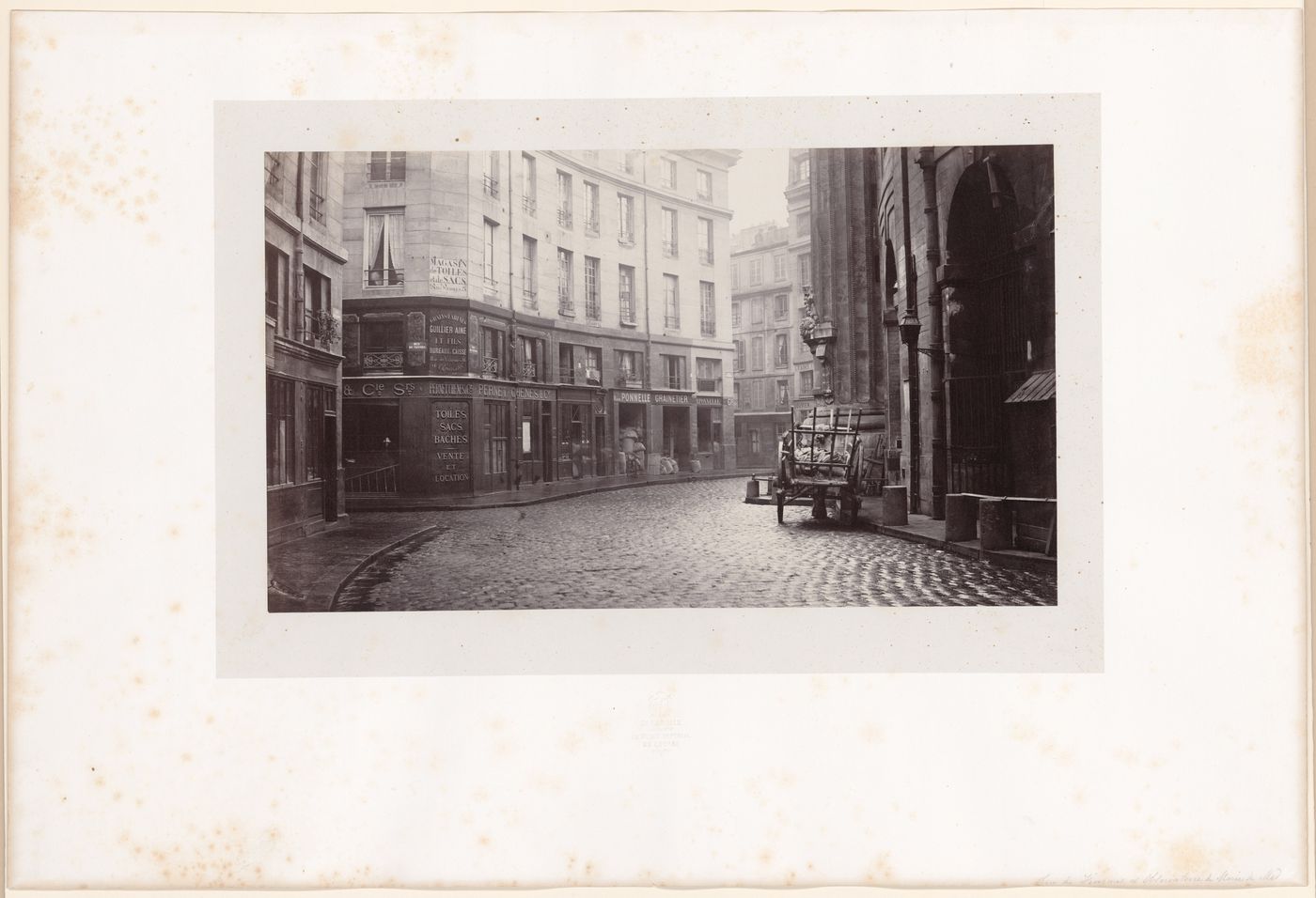 Rue de Viarnes and the Observatory of Marie de Medicis, including the column of Catherine de Medici, originally part of her Hotel de Soissons, Paris, France