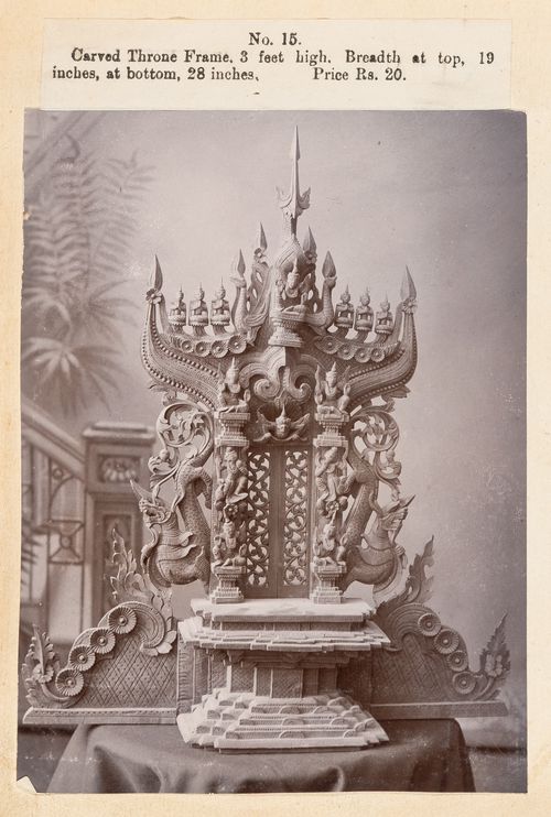 View of a frame, F. Beato Limited, C Road, Mandalay, Burma (now Myanmar)