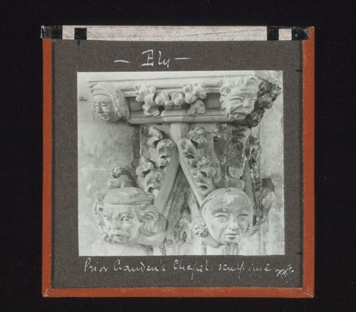 View of sculpture in Prior Crauden's chapel, Ely, Cambridgeshire, England