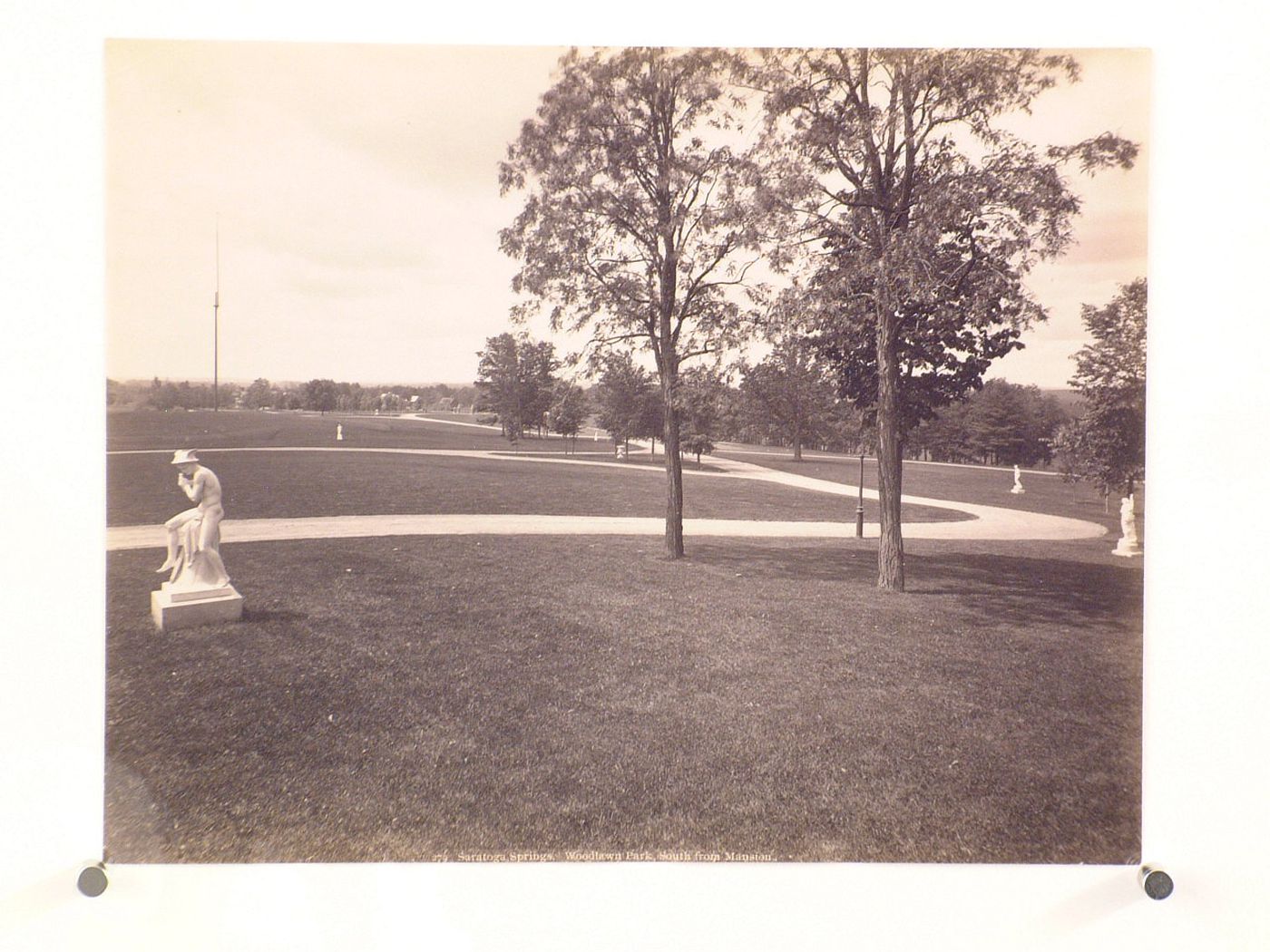 Saratoga Springs. Woodlawn Park, south from Mansion