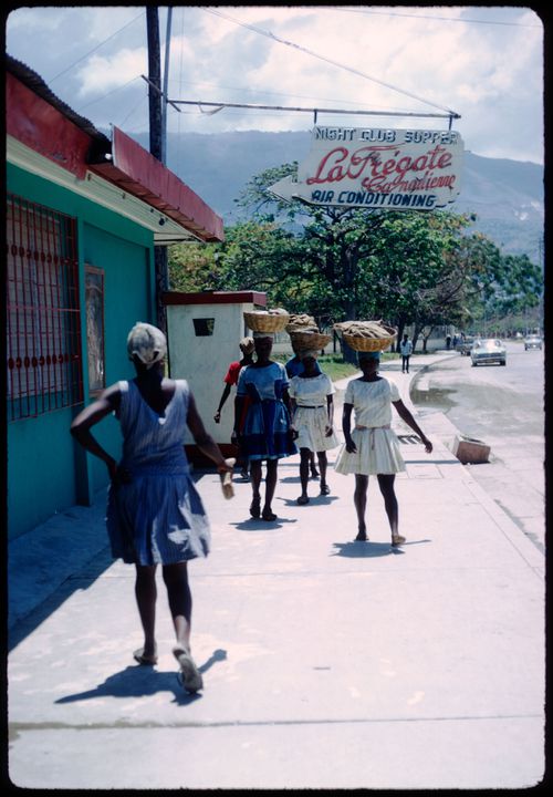 Children carrying loads, Haiti