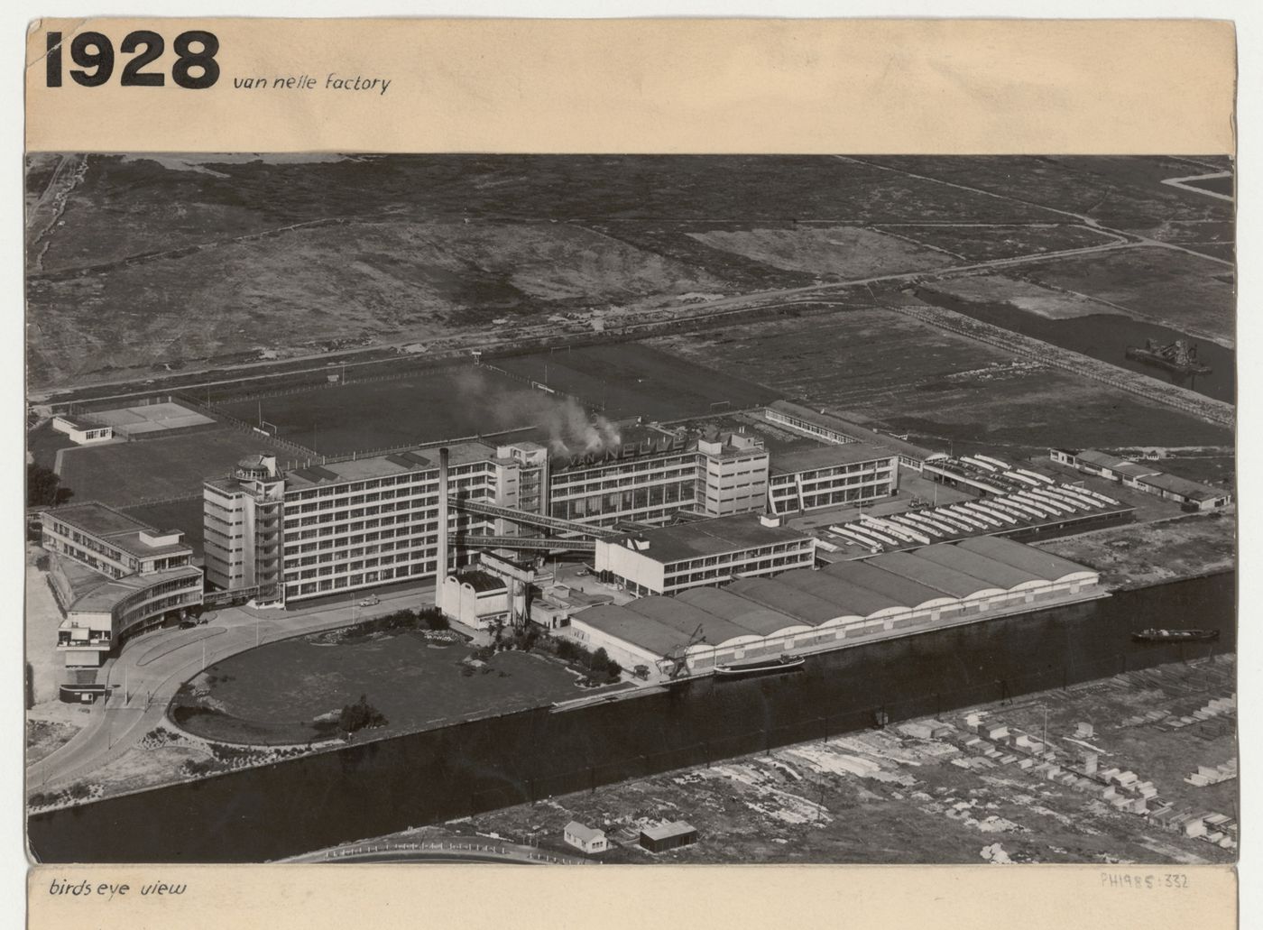 Bird's-eye view of the Van Nelle Factory, Rotterdam, Netherlands