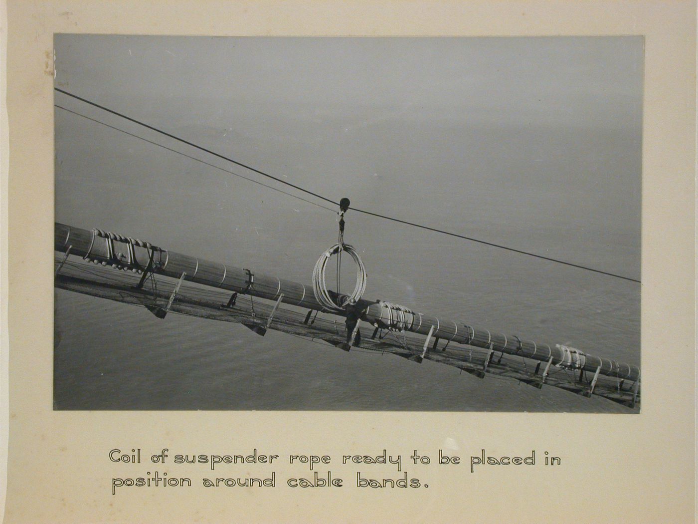 San Francisco - Oakland Bay Bridge under construction, Oakland and San Francisco, California