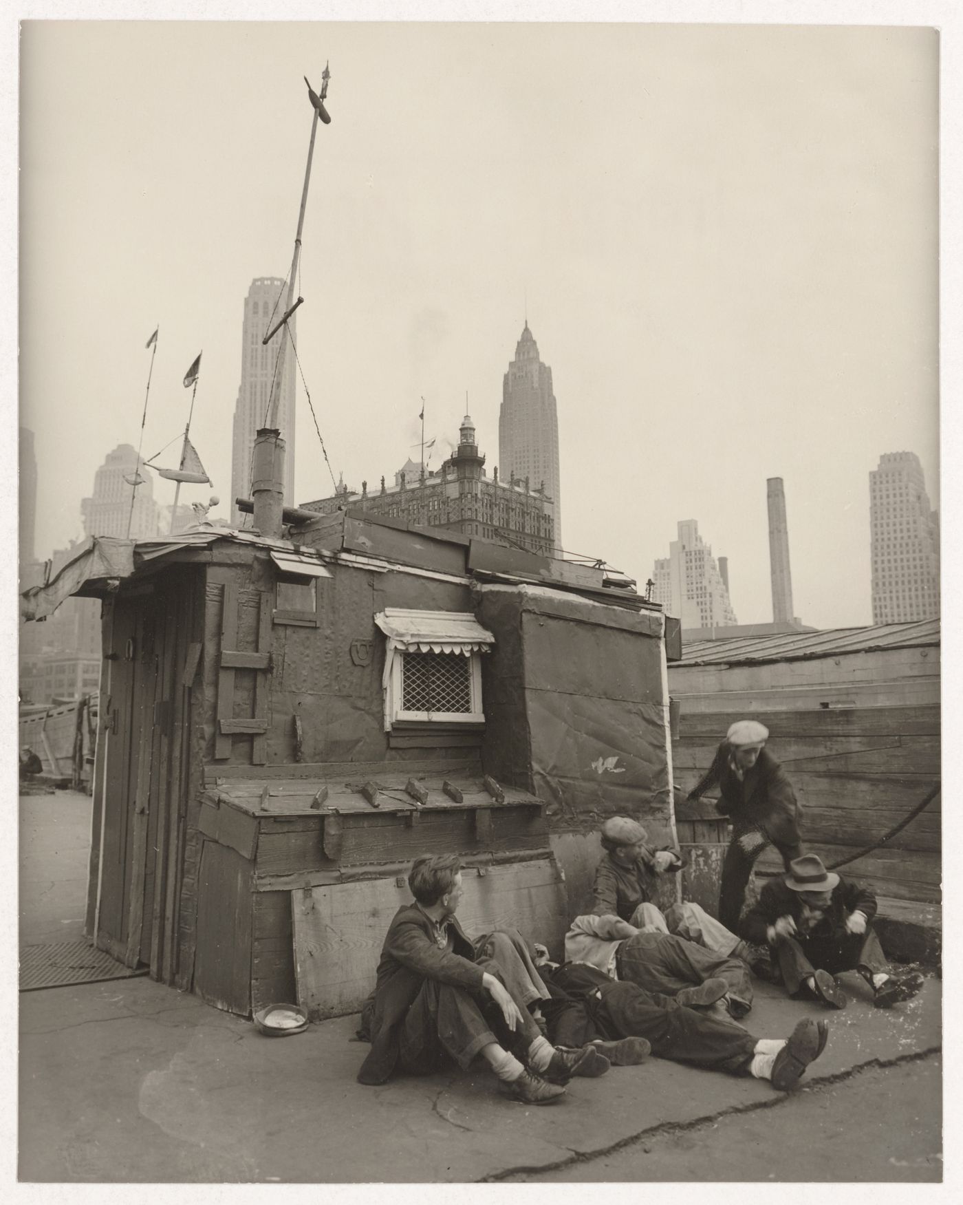 Shelter on the Waterfront, Coenties Slip, Pier 5, East River, Manhattan