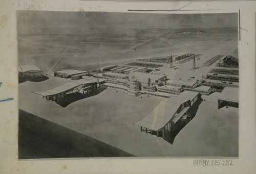 View of a drawing showing a project for an airport