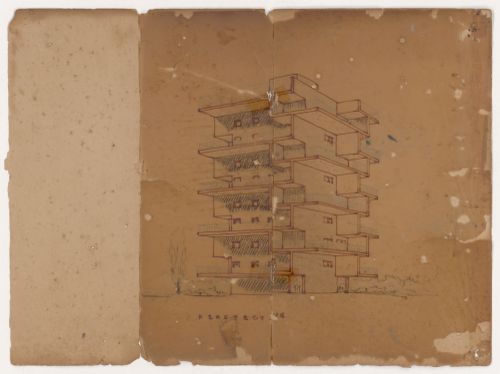 Exterior persepctive for residence for lecturers at Thapar Institute of Engineering and Technology, Patiala, India