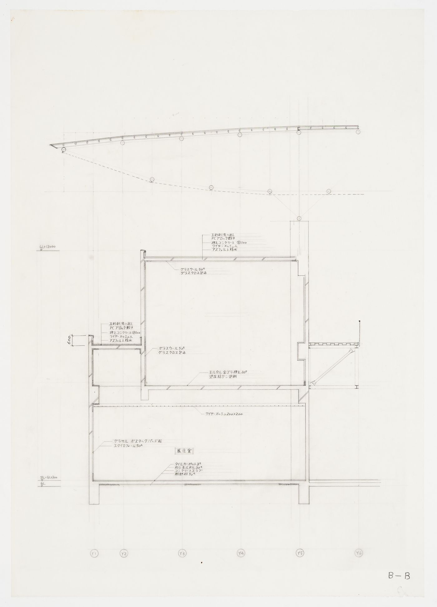 B-B Section (Y1-Y6), Galaxy Toyama Gymnasium, Imizu, Toyama, Japan