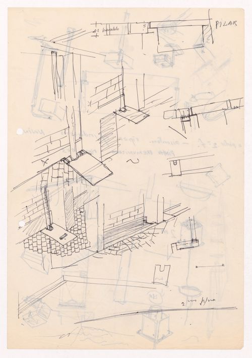 Sketch details for Armazém de algodão, Matosinhos, Portugal