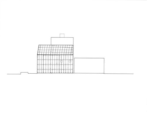The Nofamily House - Illustrationdrawing - Side facade