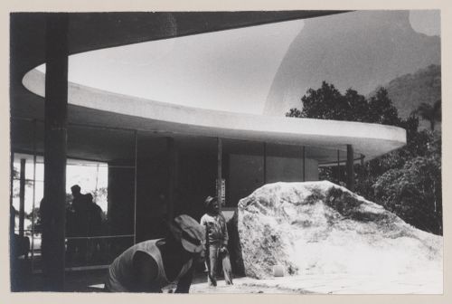 View of Das Canoas House, under construction, Rio de Janeiro, Brazil
