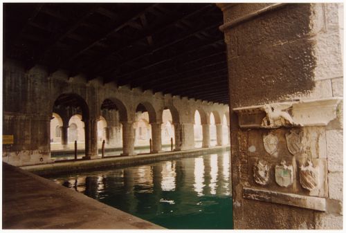 Photograph of a site for the exhibition on James Wines at the Venice Biennale