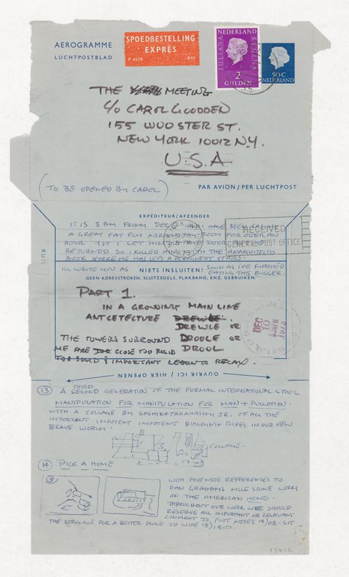 Letter from Gordon Matta-Clark to the Meeting